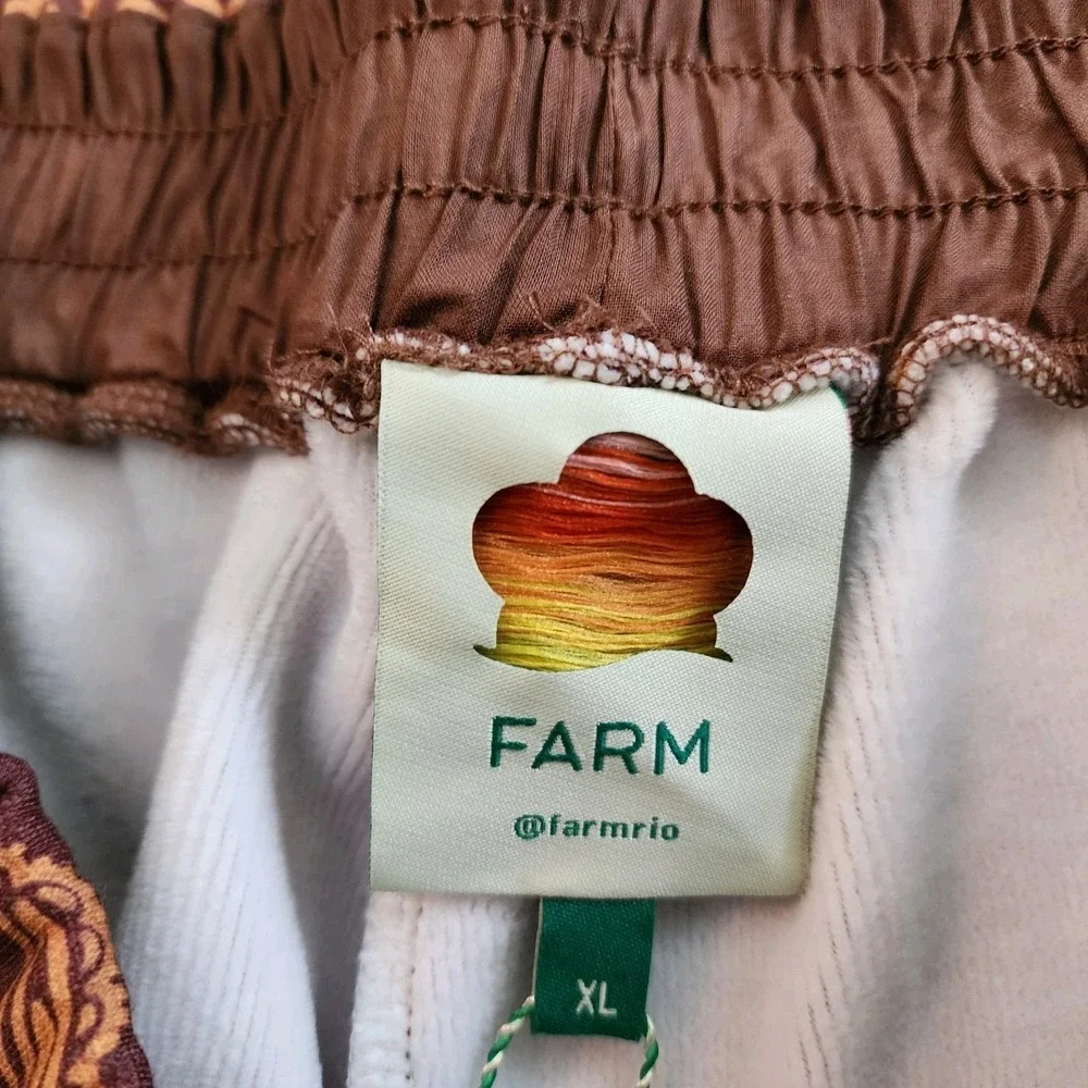 Farm Rio Bandana Patchwork Boho Jogger Sweatpants XL Festival Athleisure Cozy